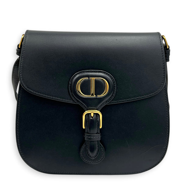 Bobby Frame Shoulder Bag Black in Calfskin, Gold hardware