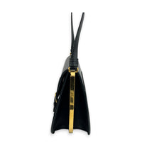 Bobby Frame Shoulder Bag Black in Calfskin, Gold hardware