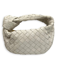 Jodie Top Handle Bag White in Lambskin, Gold hardware