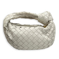Jodie Top Handle Bag White in Lambskin, Gold hardware