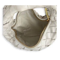 Jodie Top Handle Bag White in Lambskin, Gold hardware
