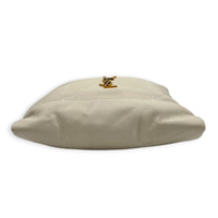 Jamie Pochon Shoulder Bag White in Lambskin, Gold hardware