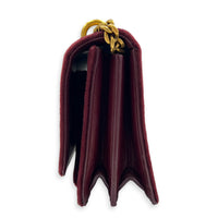 Sunset Shoulder Bag Burgundy in Velvet, Gold hardware