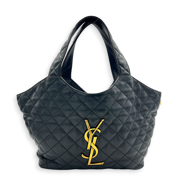ICare Top Handle Bag Small Black in Lambskin, Gold hardware