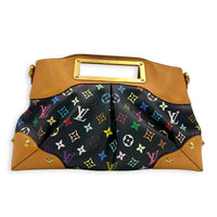 Judy Shoulder Bag Multi-colour in Coated Canvas, Gold hardware