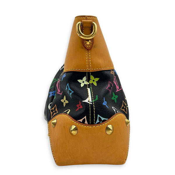 Judy Shoulder Bag Multi-colour in Coated Canvas, Gold hardware