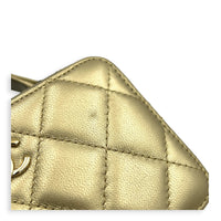 CC Vanity Top Handle Gold in Lambskin, Gold hardware