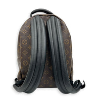 Palm Springs Backpack PM Brown in Monogram Coated Canvas, Gold hardware