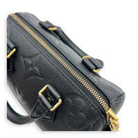 Speedy Bandouliere Top Handle Bag 20 Black in Empreinte Leather, Gold hardware