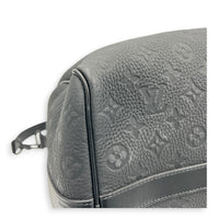 Keepall Bandouliere 50 Black Top Handle Bag in Taurillon Leather, Black hardware