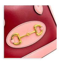 Horsebit 1955 Top Handle Bag Red in Calfskin, Gold hardware