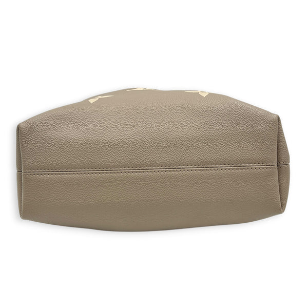 Bundle Bucket Bag Beige in Empreinte Leather, Gold hardware