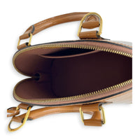 Alma Top Handle Bag BB Brown in Vernis Leather, Gold hardware