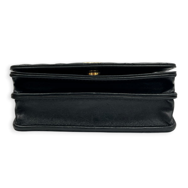 CC Charms Wallet On Chain in Lambskin, Gold hardware