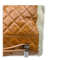 Paris-Salzburg CC Backpack Brown in Shearling, Ruthenium hardware