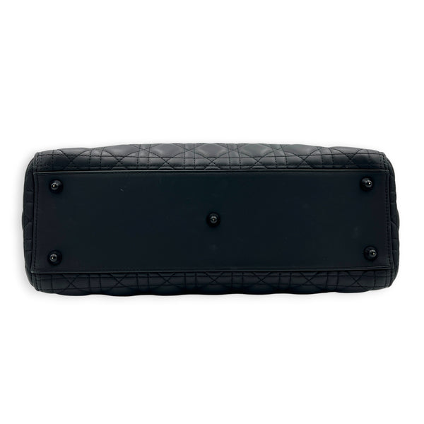 Lady Dior Top Handle Bag Black in Lambskin, Black hardware