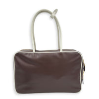 Beau Brown Top Handle Bag in Lambskin, Gold hardware