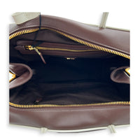 Beau Brown Top Handle Bag in Lambskin, Gold hardware