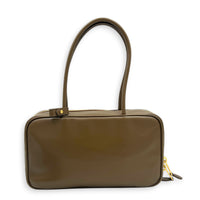 Beau Brown Top Handle Bag in Lambskin, Gold hardware