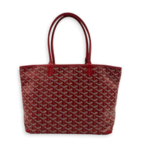 Artois Tote Bag Red in Coated Canvas, Silver hardware
