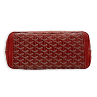 Artois Tote Bag Red in Coated Canvas, Silver hardware
