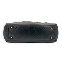 Arco Shoulder Bag Large Black in Calfskin, Silver hardware