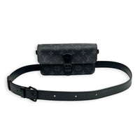 Montsouris Wearable Wallet Shoulder Bag Black in Monogram Coated Canvas, Black hardware