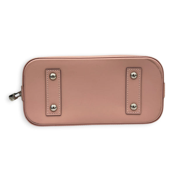 Alma Top Handle Bag Pink in Epi Leather, Silver hardware