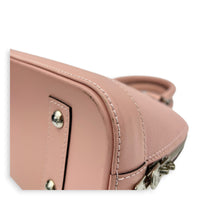 Alma Top Handle Bag Pink in Epi Leather, Silver hardware