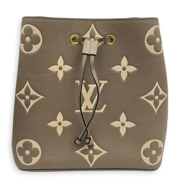 NeoNoe Bucket Bag Beige in Empreinte Leather, Gold hardware
