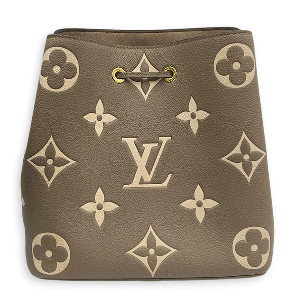 NeoNoe Bucket Bag Beige in Empreinte Leather, Gold hardware