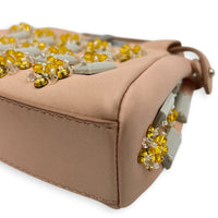 Peekaboo Top Handle Bag Micro Beige in Calfskin, Silver hardware