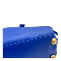 Duffle Toy Top Handle Bag Blue in Calfskin, Gold hardware