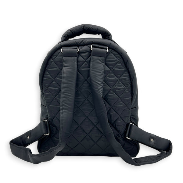 Coco Cocoon Backpack Black in Nylon, Silver hardware