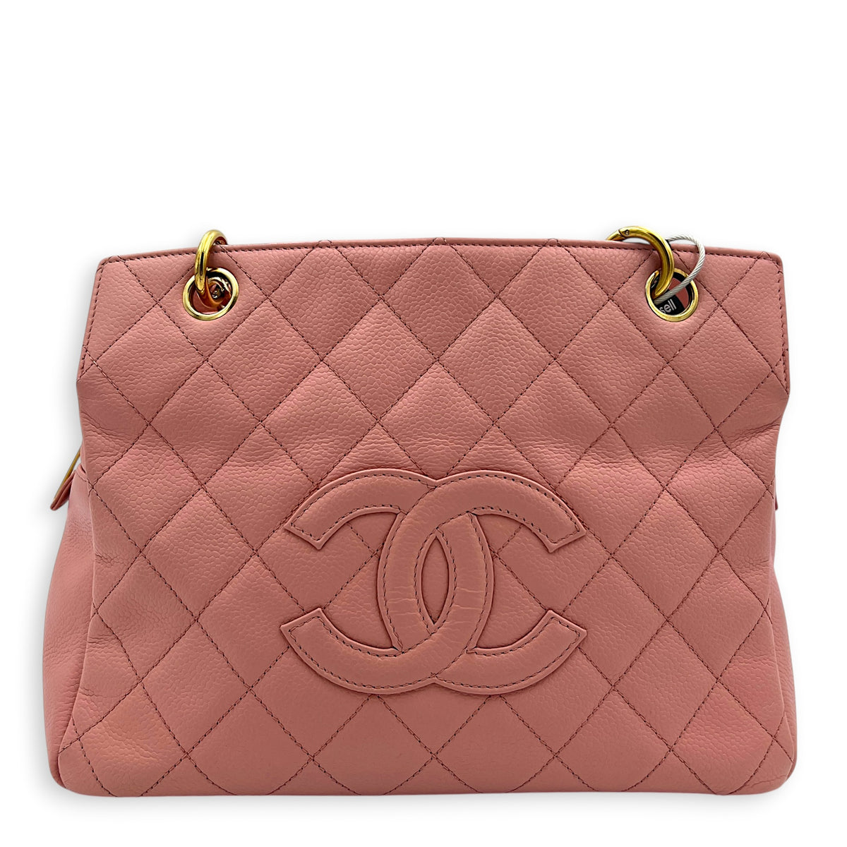 PTT Petite Timeless Tote Bag Pink in Calfskin, Gold hardware