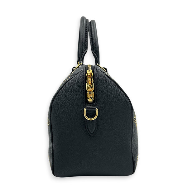 Speedy Bandouliere Studded Monogram Constellation Top Handle Bag in Calfskin, Gold hardware