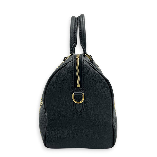 Speedy Bandouliere Studded Monogram Constellation Top Handle Bag in Calfskin, Gold hardware