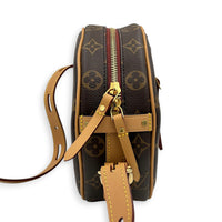 Boite a Chapeau MM Brown Shoulder Bag in Monogram Coated Canvas, Gold hardware