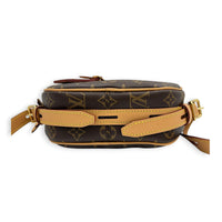 Boite a Chapeau MM Brown Shoulder Bag in Monogram Coated Canvas, Gold hardware