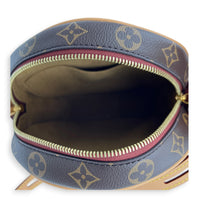 Boite a Chapeau MM Brown Shoulder Bag in Monogram Coated Canvas, Gold hardware