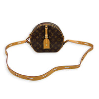 Boite a Chapeau MM Brown Shoulder Bag in Monogram Coated Canvas, Gold hardware