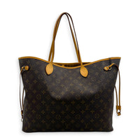 Neverfull Tote Bag GM Brown in Monogram Coated Canvas, Gold hardware
