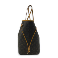 Neverfull Tote Bag GM Brown in Monogram Coated Canvas, Gold hardware