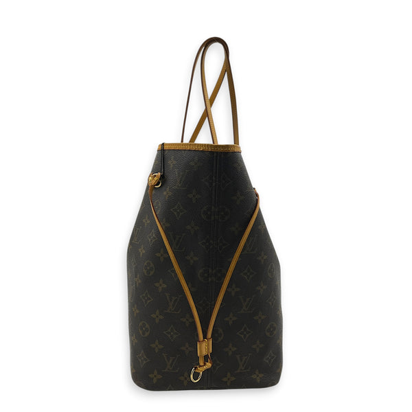 Neverfull Tote Bag GM Brown in Monogram Coated Canvas, Gold hardware