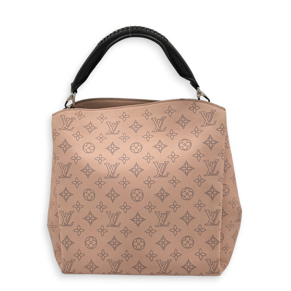 Mahina Babylon Shoulder Bag Pink in Calfskin, Silver hardware