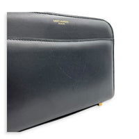 Reverse Satchel Shoulder Bag Black in Calfskin, Gold hardware