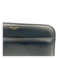 Reverse Satchel Shoulder Bag Black in Calfskin, Gold hardware