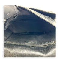 Niki Medium Black Shoulder Bag in Calfskin, Silver hardware