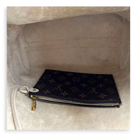 Low Key Shoulder Bag Beige in Calfskin, Gold hardware