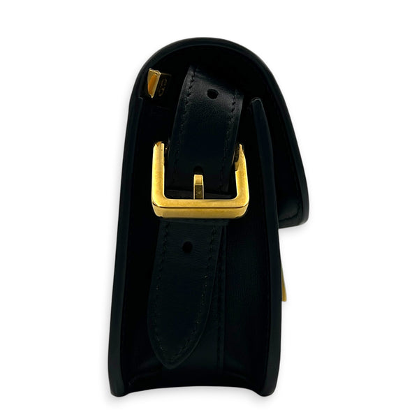Miss Dior Graffiti Shoulder Bag Black in Calfskin, Gold hardware